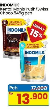 Promo Harga Indomilk Susu Kental Manis Plain, Cokelat 545 gr - Indomaret