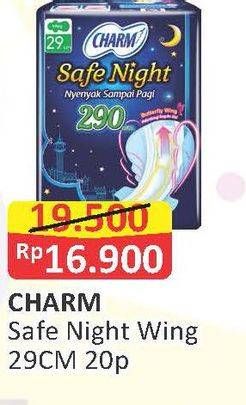 Promo Harga Charm Safe Night Wing 29cm 20 pcs - Alfamart