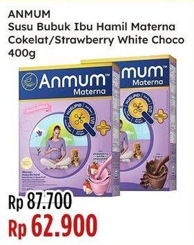 Promo Harga Anmum Materna Cokelat, Strawberry White Chocolate 400 gr - Indomaret