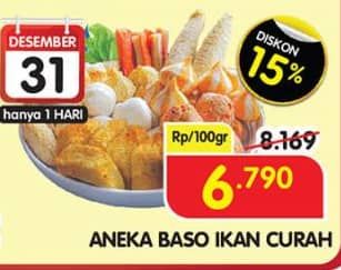 Promo Harga Aneka Bakso Seafood per 100 gr - Superindo