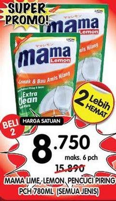 Mama Lime, Lemon Pencuci Piring 780 ml Semua Jenis