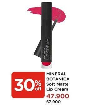 Promo Harga MINERAL BOTANICA Soft Matte Lip Cream  - Watsons