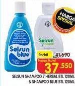 Promo Harga SELSUN Shampoo Blue, Anti Dandruff 7 Herbal 120 ml - Superindo