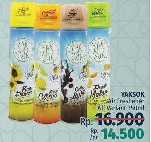 Promo Harga YAKSOK Air Freshner Spray All Variants 350 ml - LotteMart