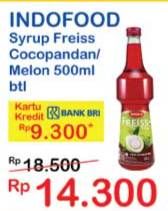Promo Harga FREISS Syrup Cocopandan, Melon 500 ml - Indomaret