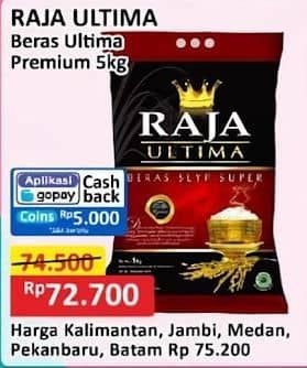 Promo Harga Raja Ultima Beras Slyp Super 5000 gr - Alfamart