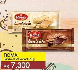 Promo Harga ROMA Sandwich All Variants 216 gr - Yogya