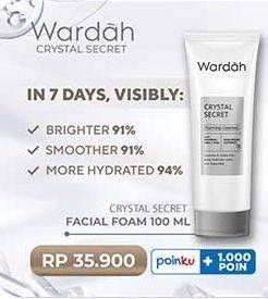 Promo Harga Wardah Crystal Secret Foaming Cleanser 100 ml - Indomaret