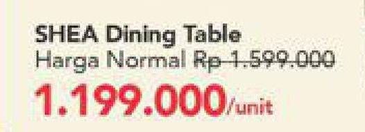 Promo Harga Shea Dinning Table  - Carrefour