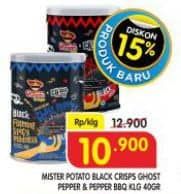 Promo Harga Mister Potato Ghost Pepper Black, Barbeque Pedas 40 gr - Superindo