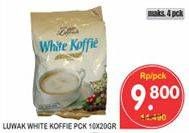 Promo Harga Luwak White Koffie per 10 sachet 20 gr - Superindo