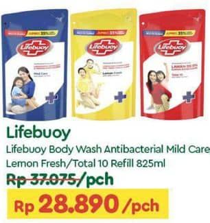 Promo Harga Lifebuoy Body Wash Mild Care, Lemon Fresh, Total 10 850 ml - TIP TOP