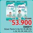 Promo Harga Sweety Silver Pants S36, S32, M28, M30, L26, XL24, XXL22 22 pcs - Alfamidi