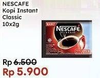 Promo Harga Nescafe Classic Coffee per 10 sachet 2 gr - Indomaret