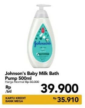 Promo Harga JOHNSONS Baby Milk Bath 500 ml - Carrefour