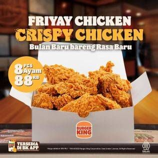 Promo Harga Friyay Chicken 8 pcs ayam  - Burger King