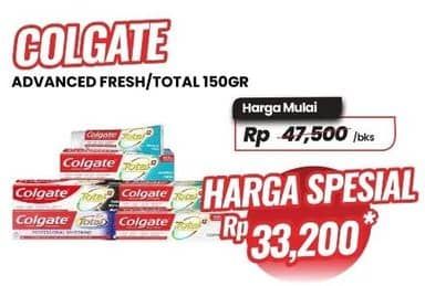 Promo Harga Colgate Toothpaste Total Advanced Fresh, Whitening 150 gr - Carrefour