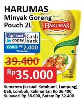 Promo Harga Harumas Minyak Goreng 2000 ml - Alfamart