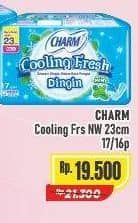 Promo Harga Charm Extra Comfort Cooling Fresh NonWing 23cm 16 pcs - Alfamart