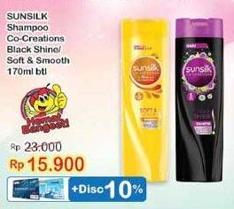 Promo Harga SUNSILK Shampoo Black Shine, Soft And Smooth 170 ml - Indomaret