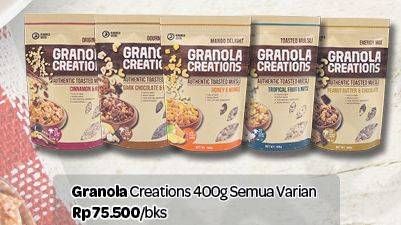 Promo Harga HUNDRED SEEDS Granola Creations All Variants 400 gr - Carrefour