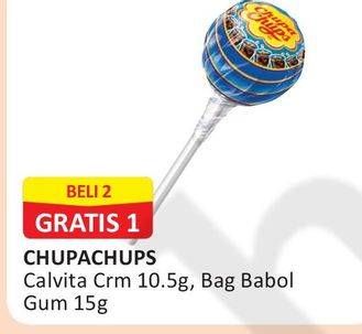 Promo Harga CHUPA CHUPS Calvita Cream 10.5 g/Bag Babol Gum 15 g  - Alfamart