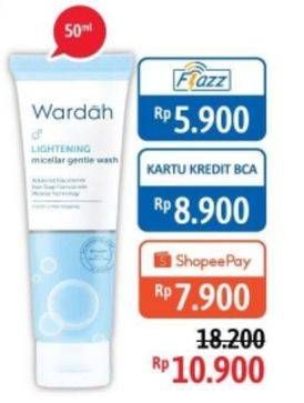 Promo Harga WARDAH Lightening Micellar Gentle Wash 50 gr - Alfamidi