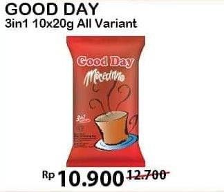 Promo Harga Good Day Instant Coffee 3 in 1 All Variants 10 pcs - Alfamart