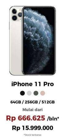 Promo Harga APPLE iPhone 11 Pro | Layar Super Retina XDR OLED 5.8 inci - Kamera 12MP  - Erafone