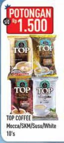 Promo Harga TOP COFFEE Kopi Mocca/Kopi Susu Kental Manis/White Coffee  - Hypermart