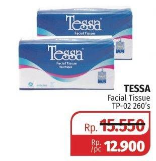 Promo Harga TESSA Facial Tissue TP02 260 pcs - Lotte Grosir
