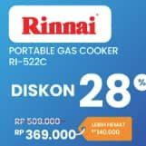 Promo Harga Rinnai RI 522C | Gas Stove  - Electronic City