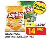 Promo Harga JAPOTA Potato Chips All Variants per 2 bungkus 68 gr - Superindo