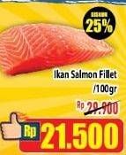 Promo Harga Salmon Fillet per 100 gr - Hypermart