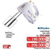 Promo Harga Miyako HM-620 Hand Mixer 190 Watt  - LotteMart