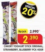 Promo Harga Cimory Yogurt Stick Blueberry, Strawberry 40 gr - Superindo
