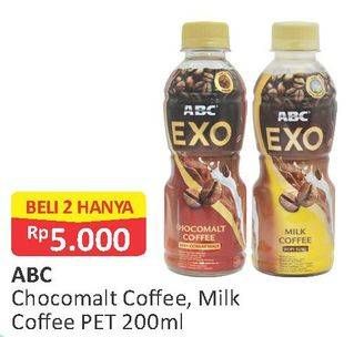 Promo Harga ABC Minuman Kopi Milk Coffee, Chocomalt per 2 botol 230 ml - Alfamart