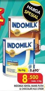 Promo Harga INDOMILK Susu Kental Manis Cokelat, Plain 370 gr - Superindo