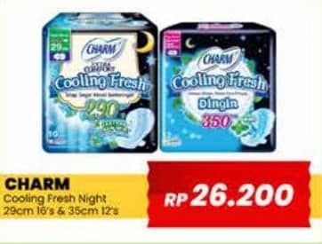 Promo Harga Charm Extra Comfort Cooling Fresh Wing 29cm, Wing 35cm 10 pcs - Yogya