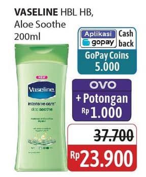Promo Harga Vaseline Body Lotion Healthy Bright Insta Radiance, Aloe Fresh 200 ml - Alfamidi