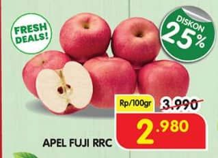 Promo Harga Apel Fuji RRC per 100 gr - Superindo