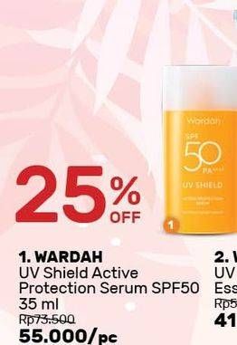 Promo Harga WARDAH UV Shield  SPF 30 PA+++ 35 ml - Guardian