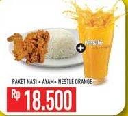 Promo Harga Paket Nasi+Ayam+NEstle Orange  - Hypermart