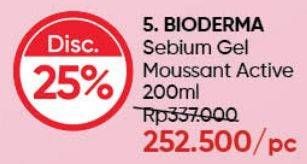 Promo Harga Bioderma Sebium Gel Moussant Cleansing Foam Gel Berminyak / Acne-Prone 200 ml - Guardian
