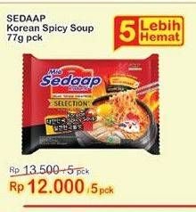 Promo Harga SEDAAP Korean Spicy Soup 77 gr - Indomaret