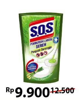 Promo Harga SOS Pembersih Lantai Sereh 750 ml - Alfamart