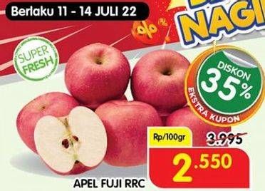 Promo Harga Apel Fuji RRC per 100 gr - Superindo