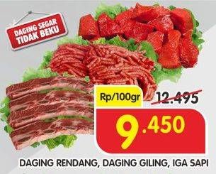 Promo Harga DAGING RENDANG/GILING/IGA  - Superindo