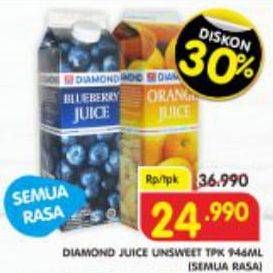 Promo Harga DIAMOND Juice All Variants 946 ml - Superindo