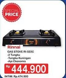 Promo Harga RINNAI RI 522C | Gas Stove  - Hypermart